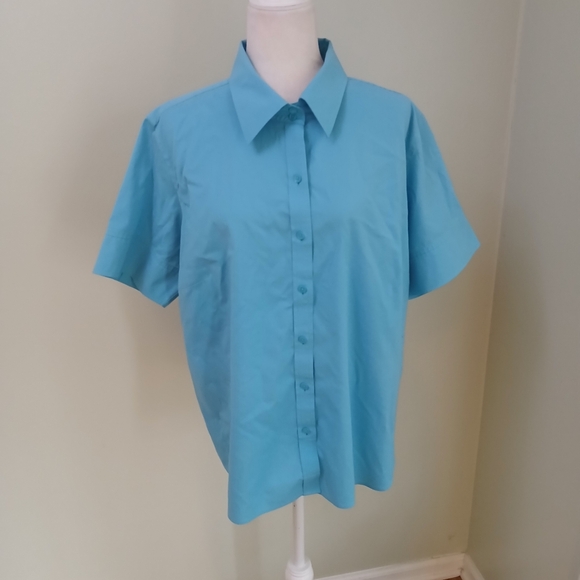 Talbots Tops - Talbots Vintage Short Sleeve Button Front Shirt